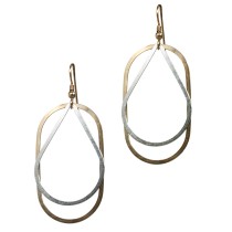 Oval and Large Tear Drop Earring
