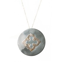 Large Medallion with Clover Necklace
