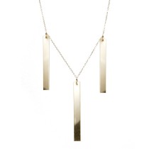Triple Bar Gold Necklace