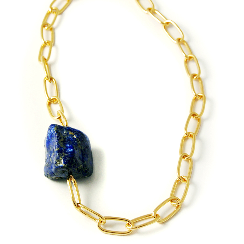 Gold and Lapis seamless Necklace